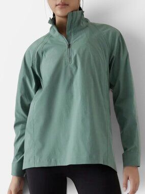 Athleta Advantage Poplin Jacket Teal Green